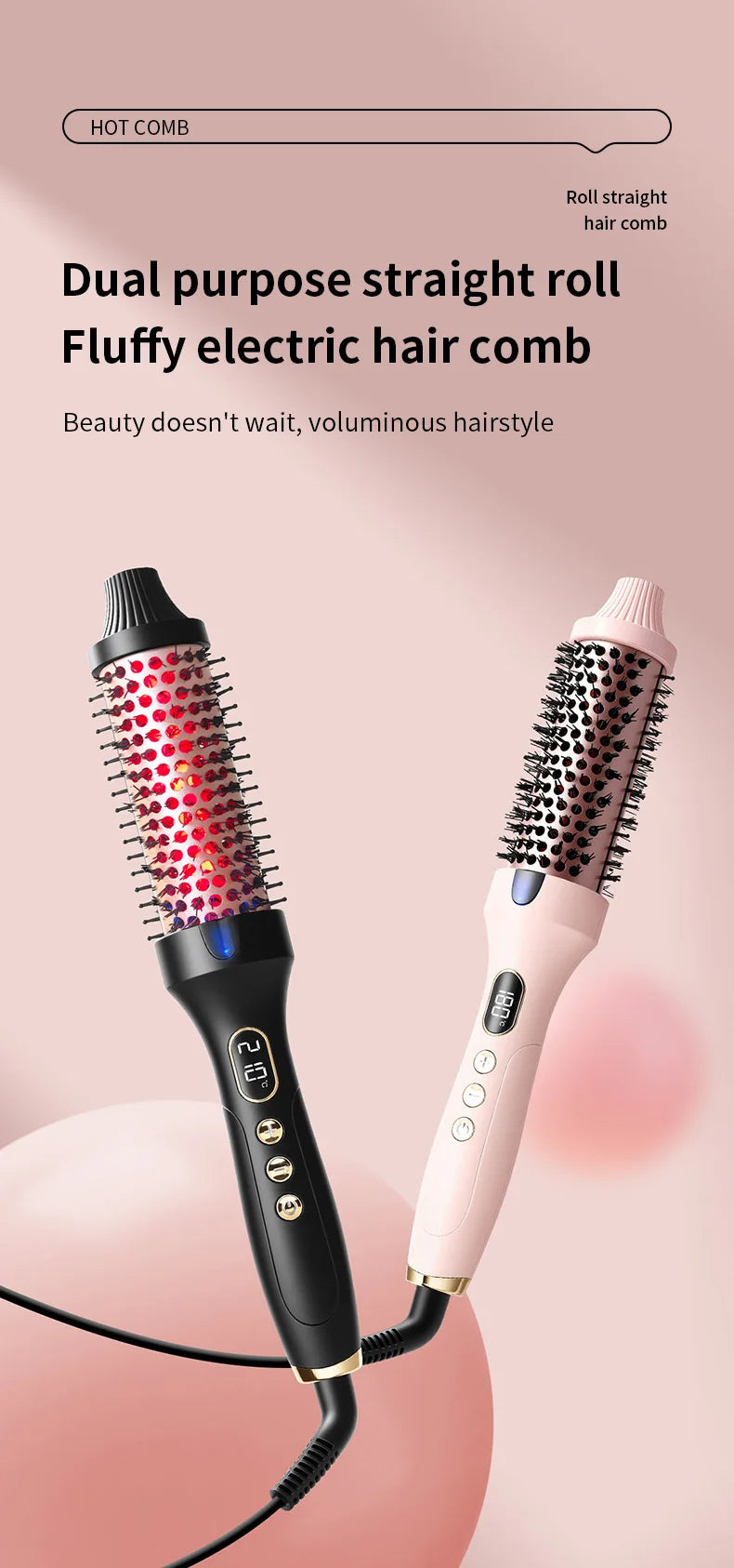 2-in-1 Thermal Hair Styling Brush